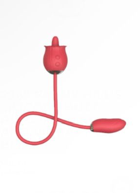 rosa estimuladora con lengua y bala vibradora Rosa vibradora con lengua y bala
