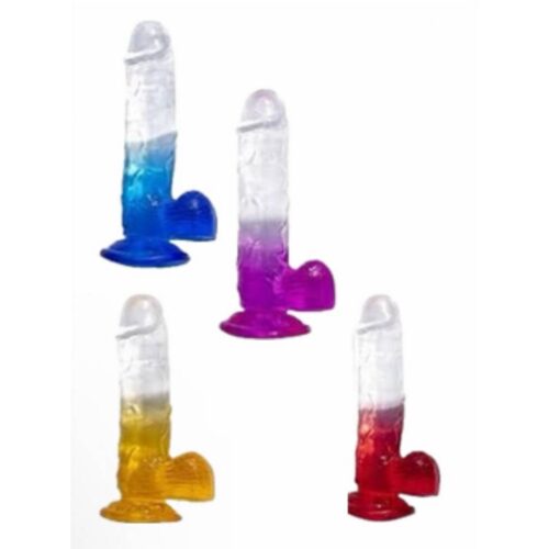 Dildo bicolor con testículos