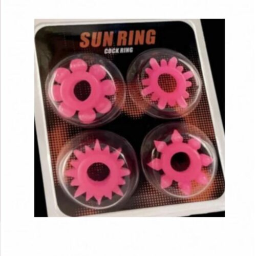 Juego de 4 anillos texturizados