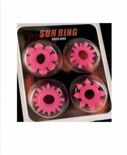 Juego de 4 anillos texturizados