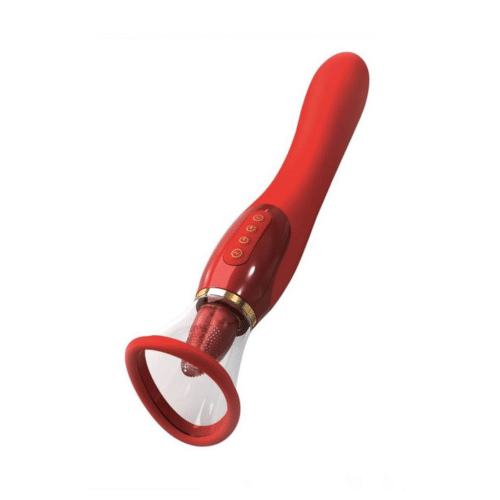 lengua vibradora y bomba de vacío R Lengua vibradora, bomba de vacío y dildo